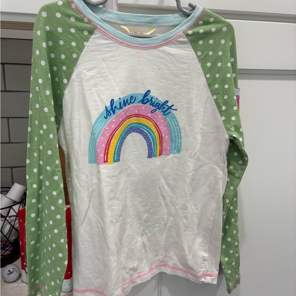 Matilda Jane Kids Long Sleeve Shirt - Green and White